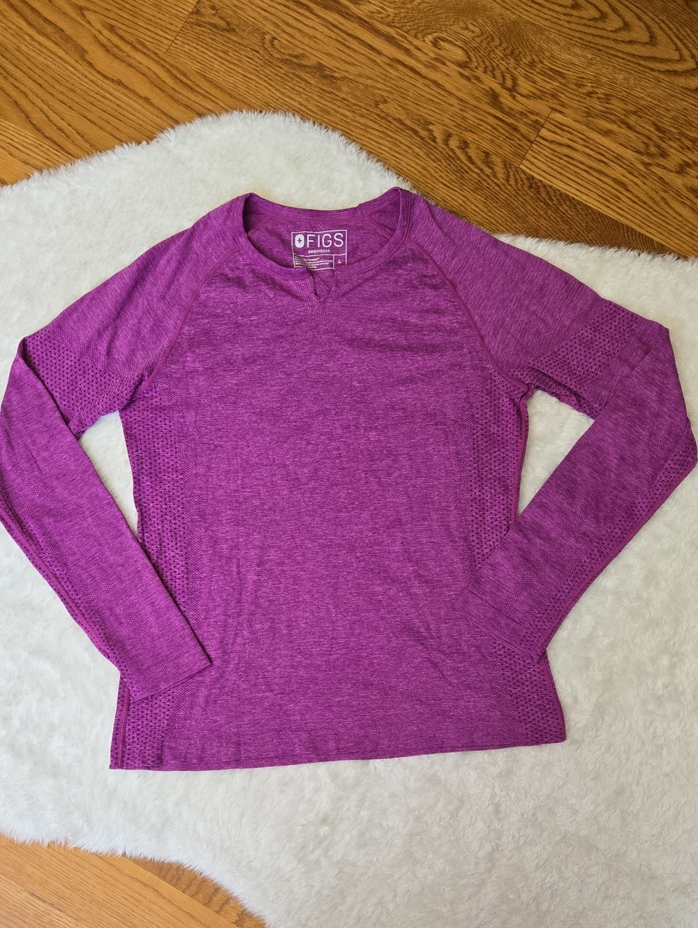 FIGS Seamless Long Sleeve Top, Womens Large